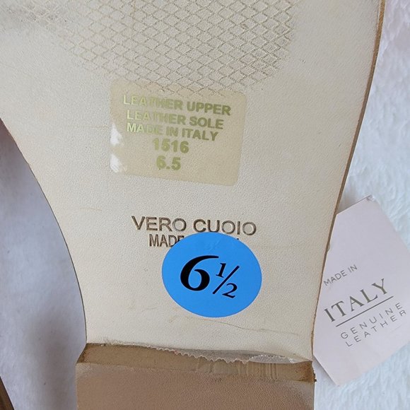 Avellini Coral Suede Leather Knot Strappy Flat Sandals Size 6.5 Made in Italy - Picture 8 of 8